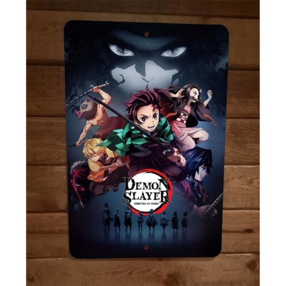 Demon Slayer Anime Cartoon 8x12 Metal Wall‎ Sign